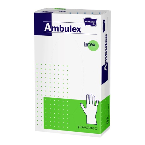 Ambulex Latex egyszer használatos vizsgálókesztyű 100 db.