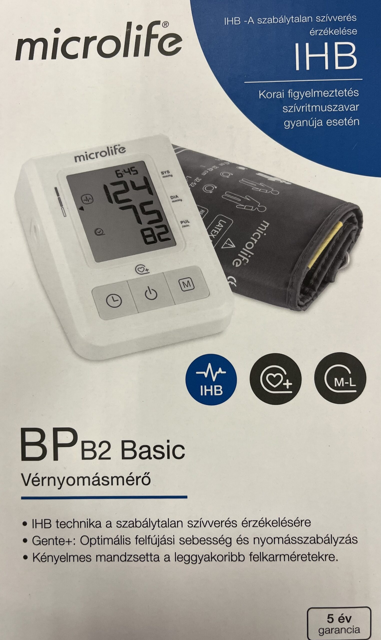 MICROLIFE BP B2 Basic automata vérnyomásmérő