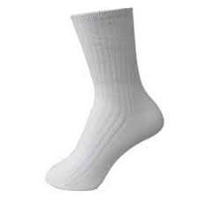 Gumírozás nélküli pamut zokni fehér NO-PRESS