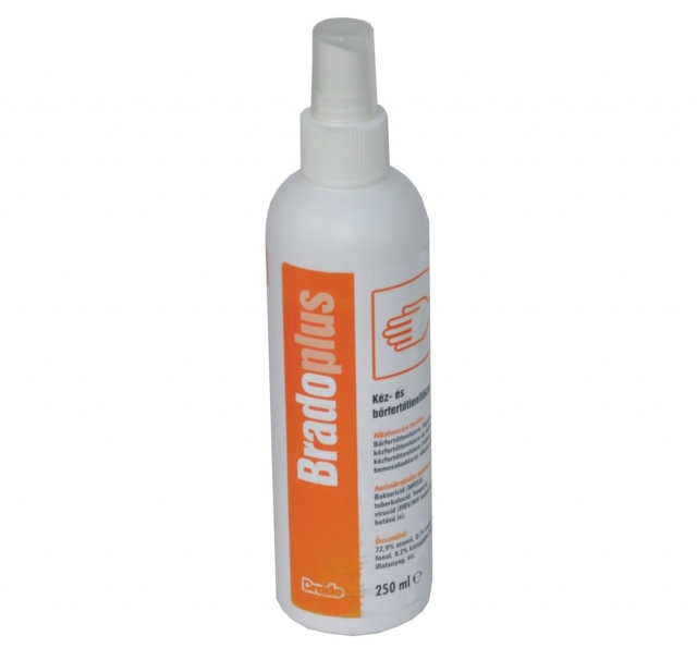 Bradoplus 250 ml kéz- és bőrfertőtlenítő spray