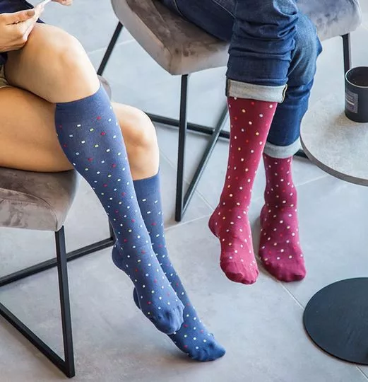 RelaxSan Fancy 810 Pamut kompressziós térdzokni 70 den (18-22 Hgmm)