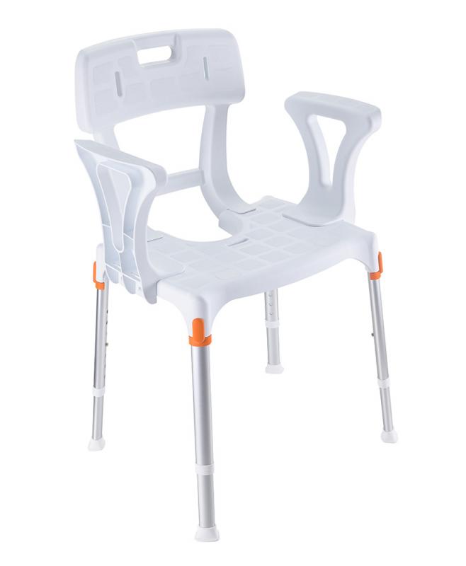 KING zuhanyszék háttámlával és karfával