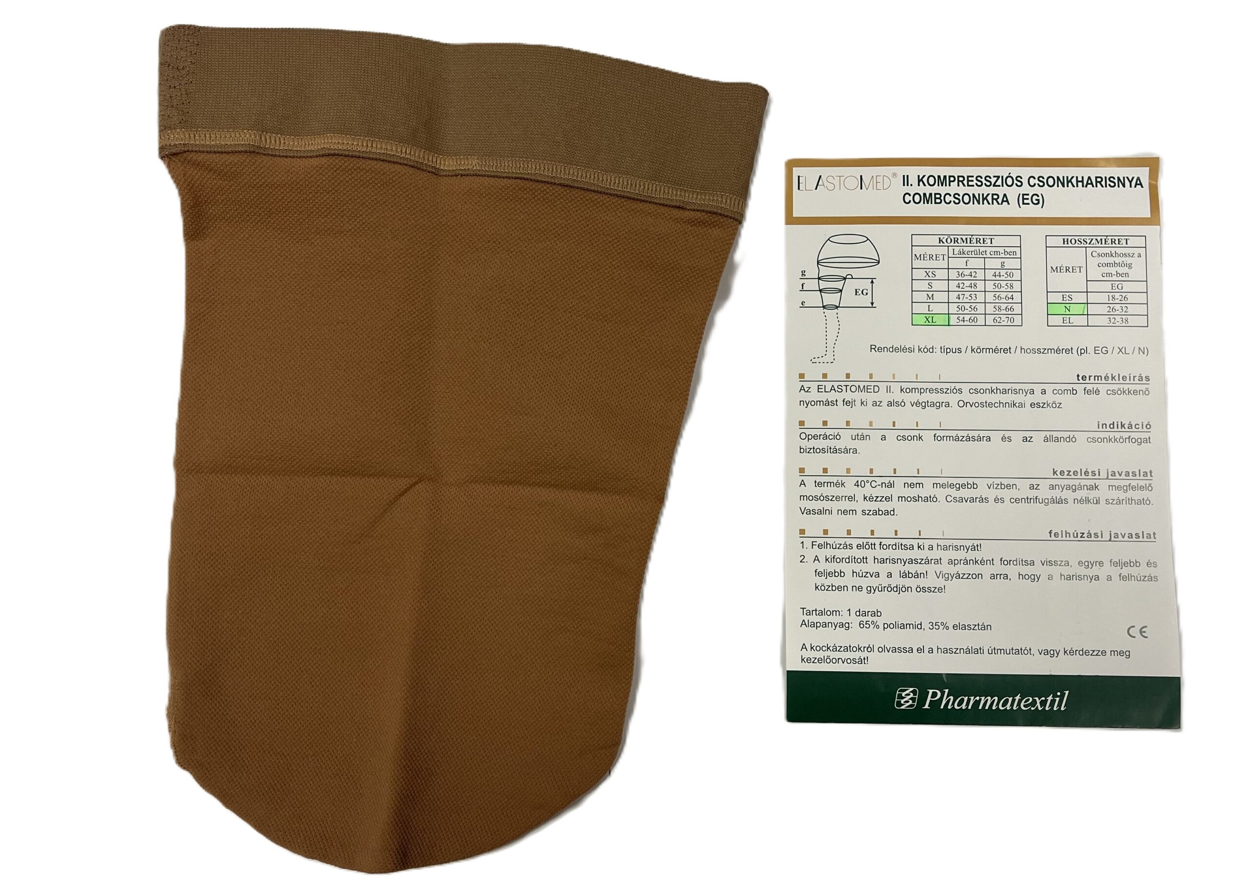 Elastomed EG II. kompressziós combcsonk harisnya