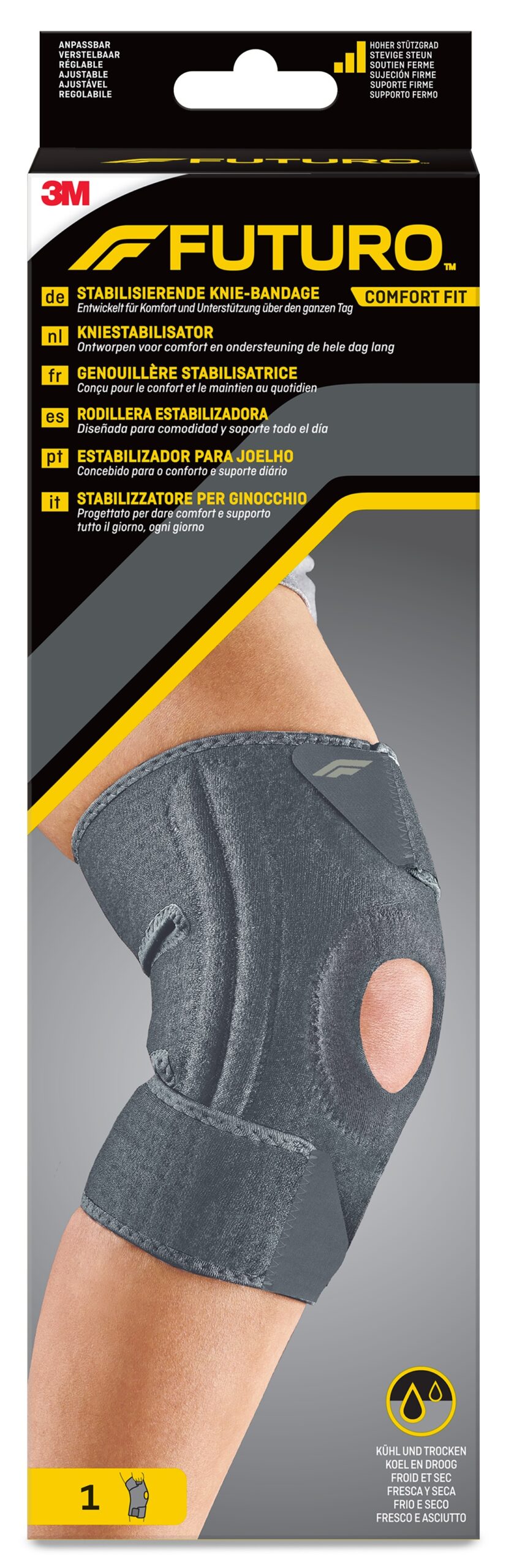 FUTURO™ Comfort Fit térdrögzítő patellagyűrűvel 04040